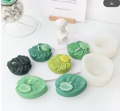 Leaf Shaped Silicone Mold for Jesmonite Art (2 Variants) | Mould - Resinarthub
