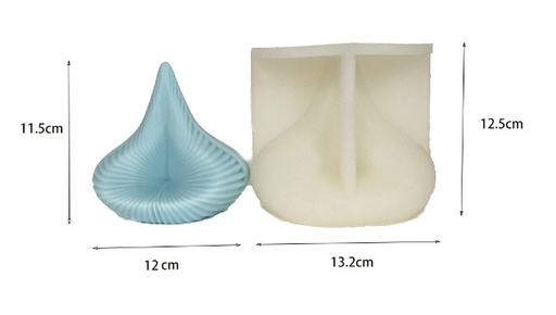 Wavy Teardrop Silicone Mold for Candle Making | Mould - Resinarthub
