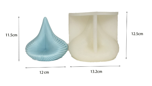 Wavy Teardrop Silicone Mold for Candle Making | Mould - Resinarthub