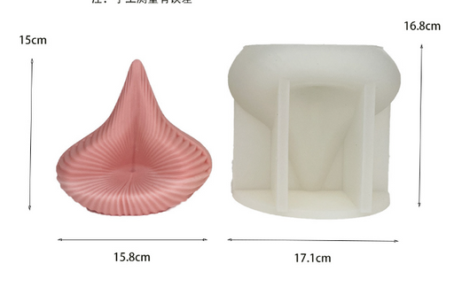 Wavy Teardrop Silicone Mold for Candle Making | Mould - Resinarthub
