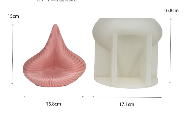 Wavy Teardrop Silicone Mold for Candle Making | Mould - Resinarthub