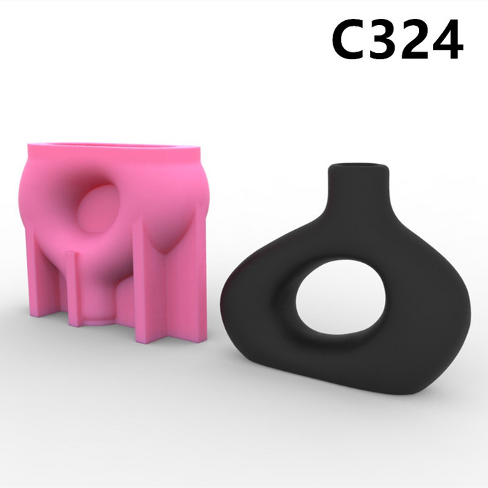 Hollow Bottle Shaped Vase Silicone Mold for Jesmonite Art | Mould - Resinarthub