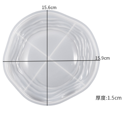 Wave Plate Irregular Tray Silicone Mold for Jesmonite Art | Mould - Resinarthub
