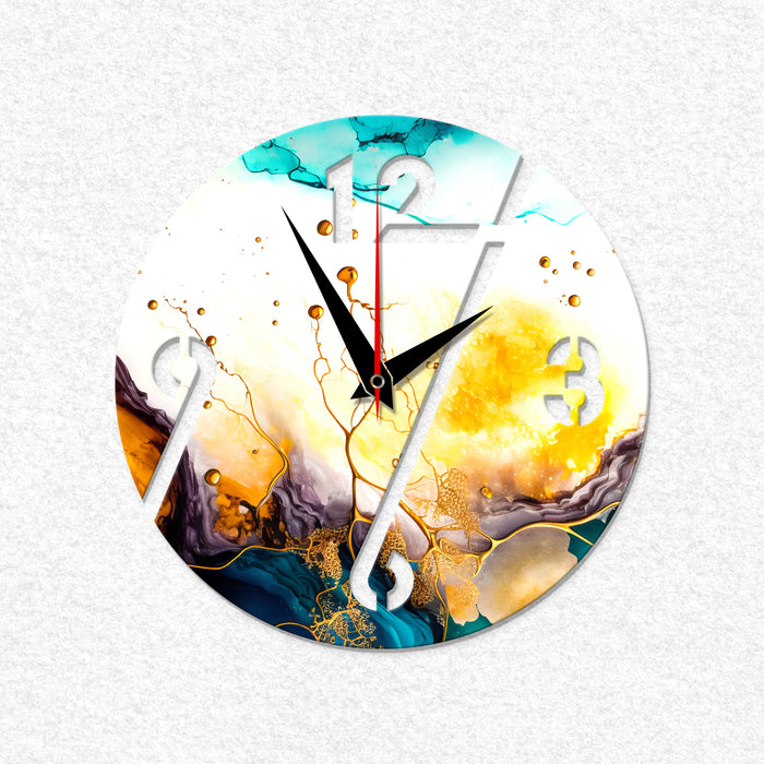 4 Digits MDF Wall Clock Base 50cm (Dia) | Surfaces - Resinarthub