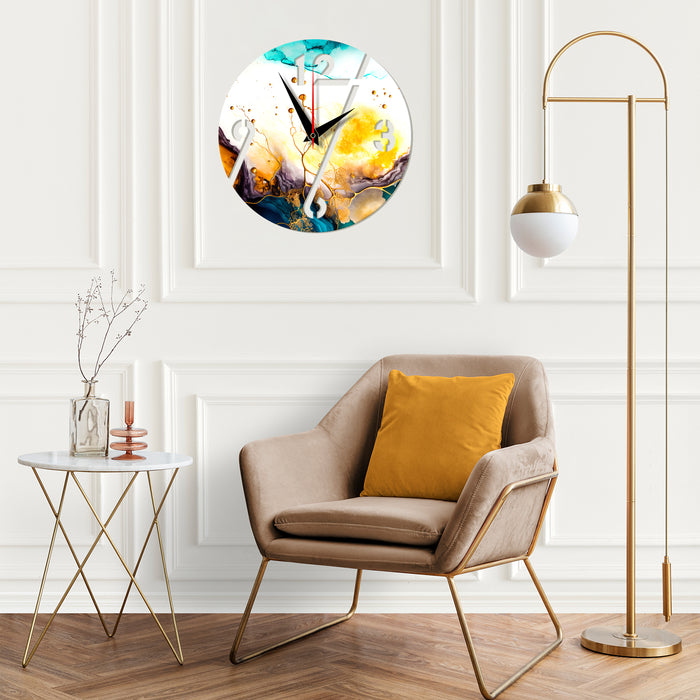 4 Digits MDF Wall Clock Base 50cm (Dia) | Surfaces - Resinarthub