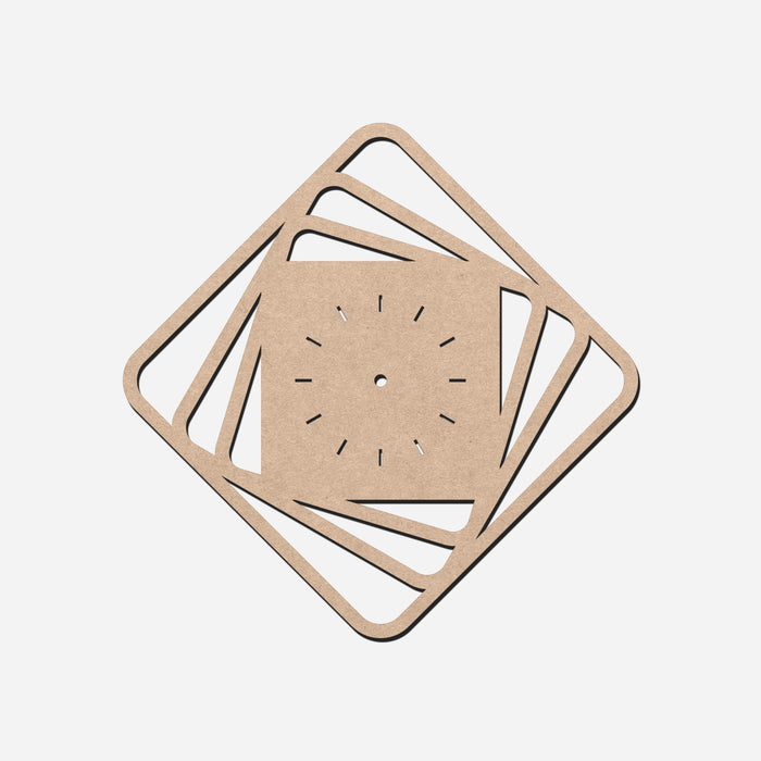 Square Shaped MDF Wall Clock Base 40*40cm | Surfaces - Resinarthub
