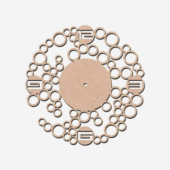 Bubble Shaped MDF Wall Clock Base 50cm (Dia) | Surfaces - Resinarthub