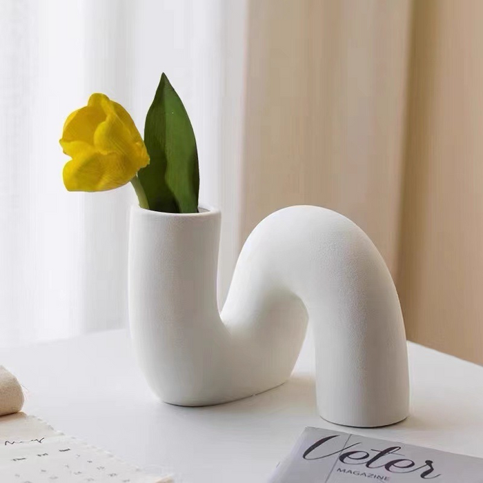 Folded Pipe Shaped Silicone Mold Vase for Jesmonite Art | Mould - Resinarthub