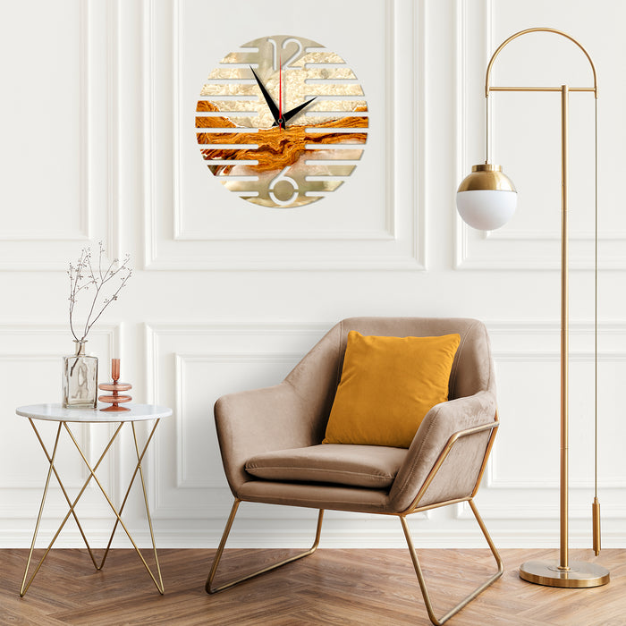 2 Digits MDF Wall Clock Base 50cm (Dia) | Surfaces - Resinarthub