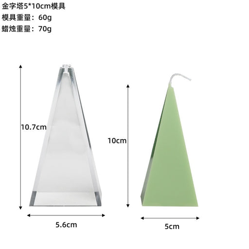 Pyramid Shaped Acrylic Mold For Candle Making | Mould - Resinarthub
