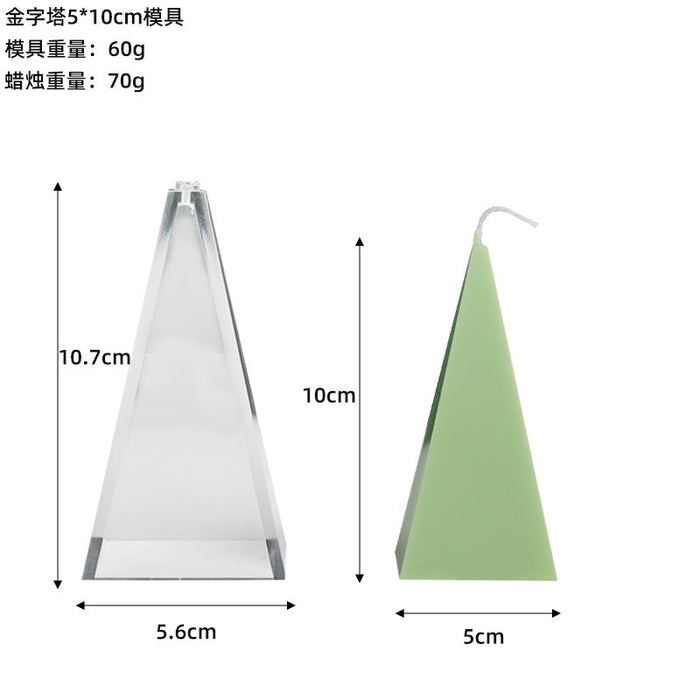 Pyramid Shaped Acrylic Mold For Candle Making | Mould - Resinarthub