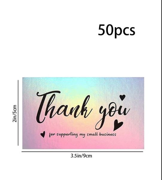 Thank You Gift Wrapping Card for E- Com Packs | Tools - Resinarthub