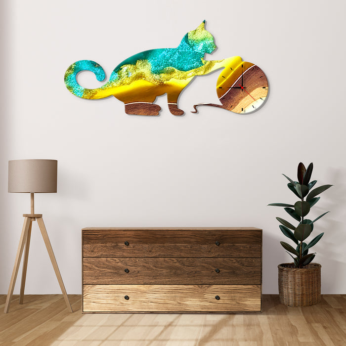 MDF Cat Wall Clock Base 28.2*60cm | Surfaces - Resinarthub