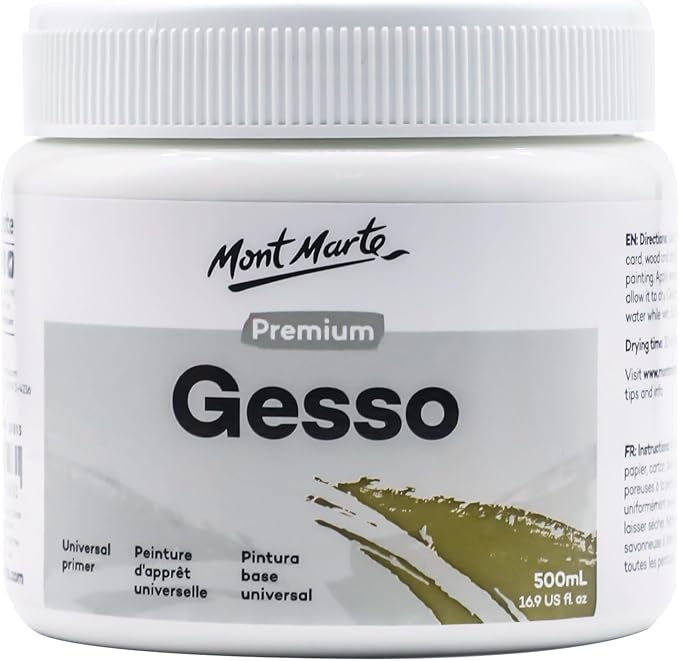 Mont Marte Premium Gesso, 500ml | Pigment - Resinarthub
