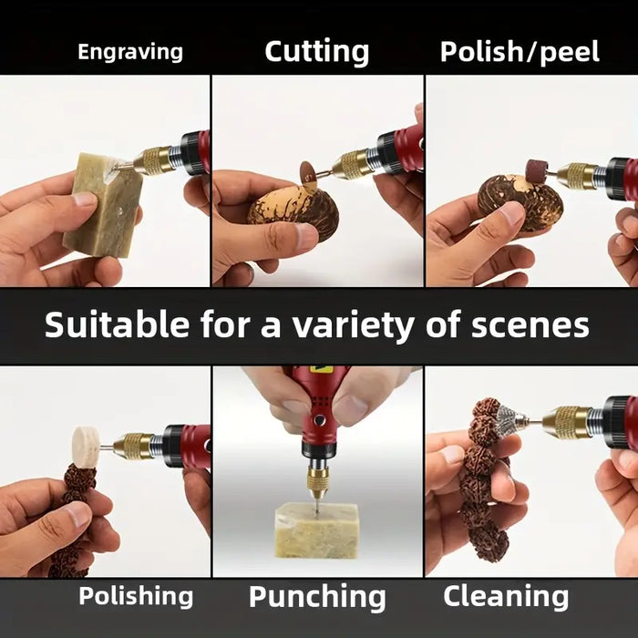Mini Electric Drill Set Variable Speed with EU AC Adapter | Tools - Resinarthub