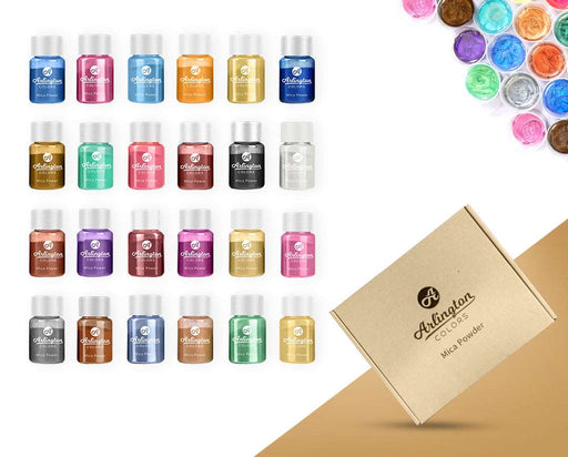 Arlington Colors Mica Powder Pure 24 Color (8g to 10g per Bottle) | Pigment - Resinarthub