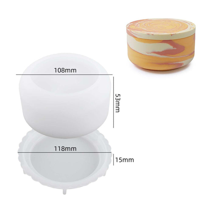 Candle Storage Jars Silicone Molds With Lid | - Resinarthub