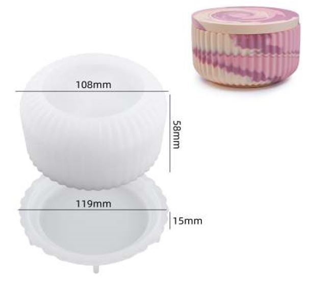 Candle Storage Jars Silicone Molds With Lid |  - Resinarthub