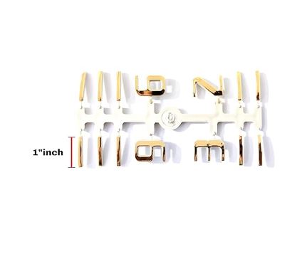 Clock Numbers and Hands/ Needles (Set of 1) (Gold Numbers And Black Hands) | Boards and Clock Accessories - Resinarthub