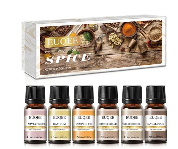 6 pcs Candle Spices Flavor Fragrance Oil 10 ml each for Candle Making | Fillings - Resinarthub