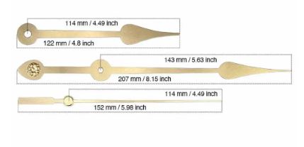 Clock Hands/ Needles For Clock Making (Gold) | Boards and Clock Accessories - Resinarthub