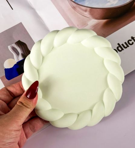 Twisted Bubble Silicone Coaster Mold For Jesmonite | Mould - Resinarthub