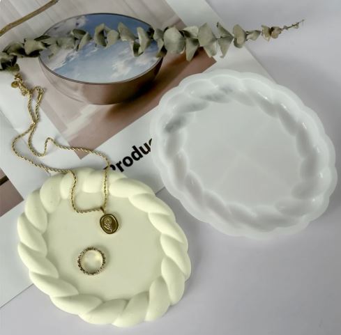 Twisted Bubble Silicone Coaster Mold For Jesmonite | Mould - Resinarthub