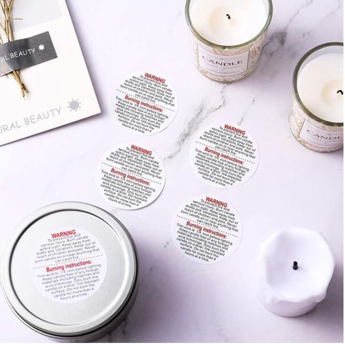 500pcs/Roll, Candle Warning Label Sticker For Candle Making | Tools - Resinarthub