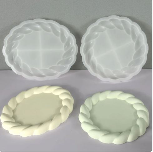 Twisted Bubble Silicone Coaster Mold For Jesmonite | Mould - Resinarthub
