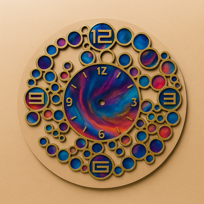 Bubble Shaped MDF Wall Clock Base 50cm (Dia)