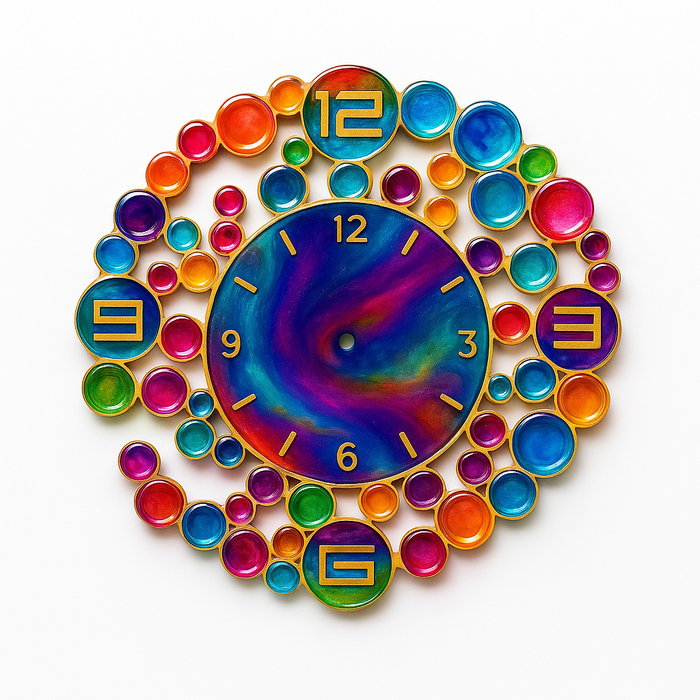 Bubble Shaped MDF Wall Clock Base 50cm (Dia)