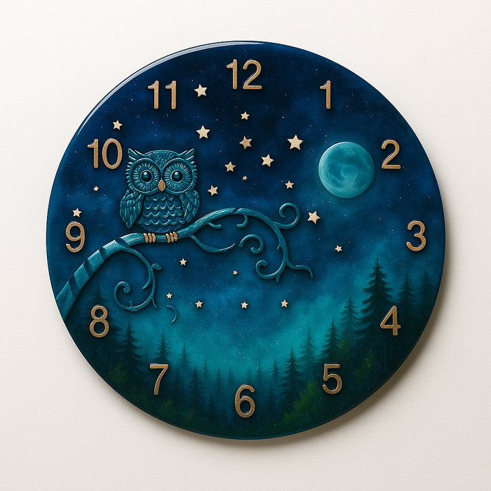 Owl Clock MDF Wall Clock Base 50cm(Dia)