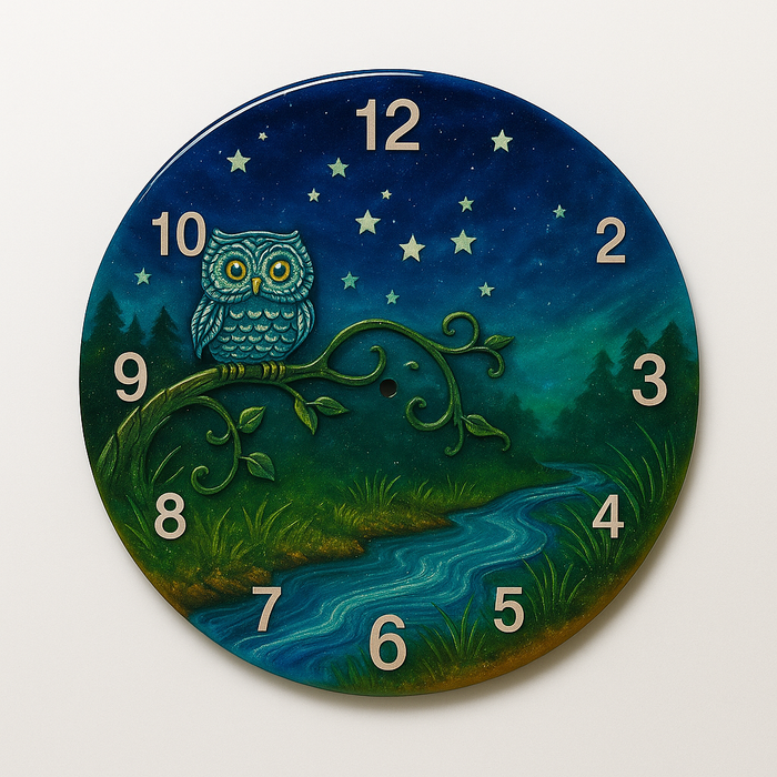 Owl Clock MDF Wall Clock Base 50cm(Dia)