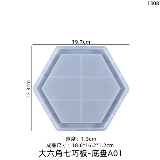 Hexagon Tangram Jigsaw Puzzle Silicon Mould | Mould - Resinarthub