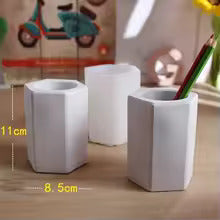 Pen Holder and Container Silicone mold for Jesmonite Art | Mould - Resinarthub