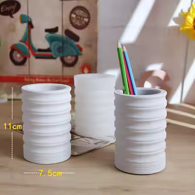Pen Holder and Container Silicone mold for Jesmonite Art | Mould - Resinarthub