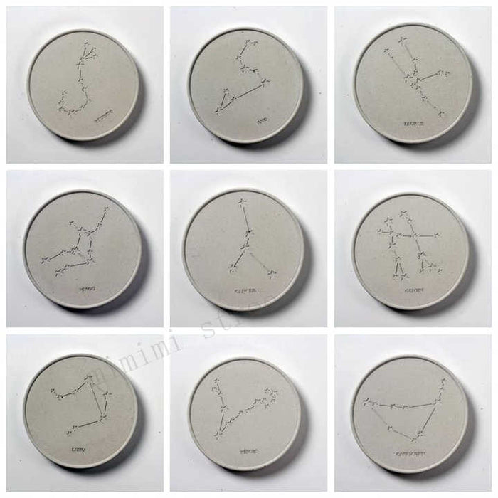 Zodiac Coaster Silicone Mold for Jesmonite Art | Mould - Resinarthub