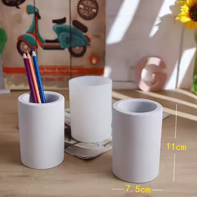 Pen Holder and Container Silicone mold for Jesmonite Art | Mould - Resinarthub