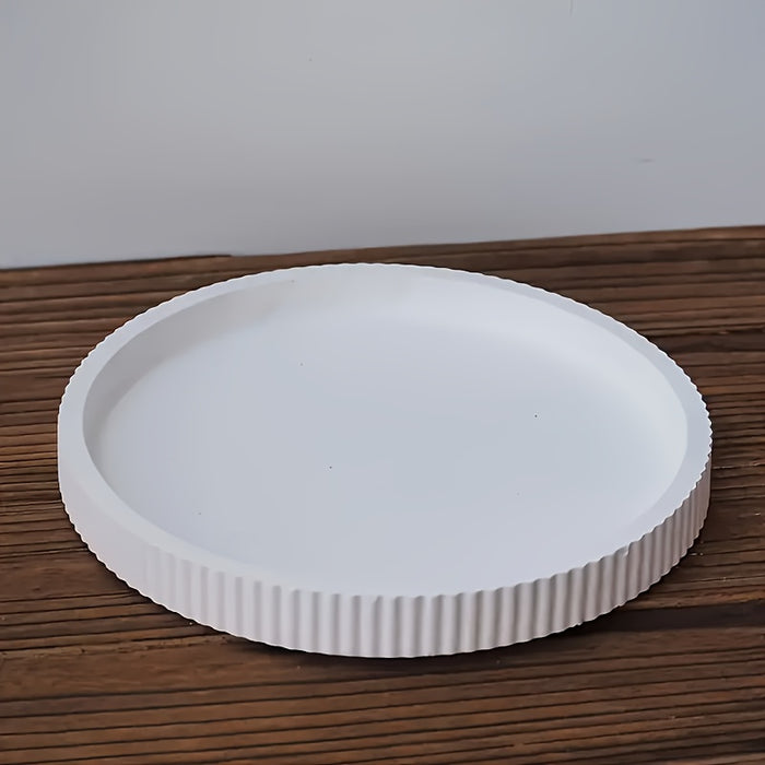 Round Striped Tray shaped Silicone Mold for Jesmonite Art