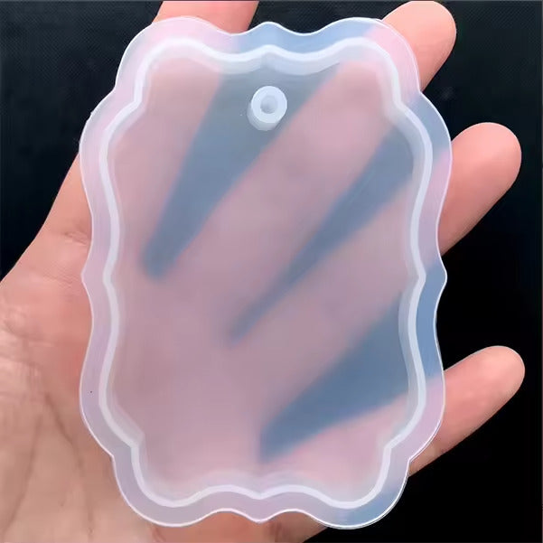 Big Scalloped Tag Silicone | Mould - Resinarthub