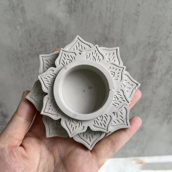 Round Flower Candle Jar Silicone molds | Mould - Resinarthub