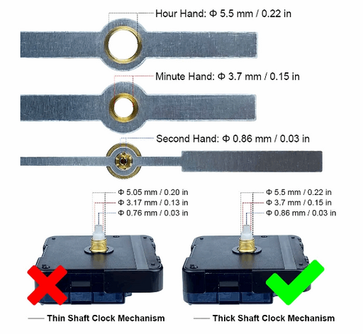 Clock Hands/ Needles For Clock Making (Gold) | Boards and Clock Accessories - Resinarthub