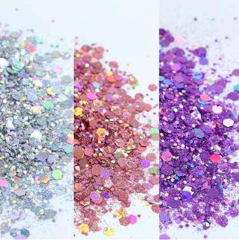 Holographic Mixed Hexagon Shape Glitter |  - Resinarthub