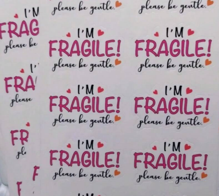 I'm Fragile Stickers for E-com Packs | Tools - Resinarthub