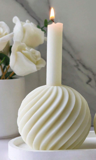 Wave & Sphere Shaped Candle Silicone Mold | Mould - Resinarthub