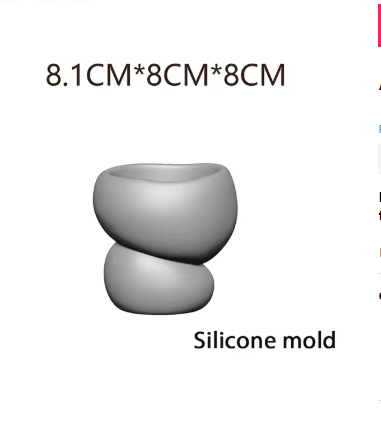 Dual Stone Shaped Storage Silicone Mold for Jesmonite Art | Mould - Resinarthub