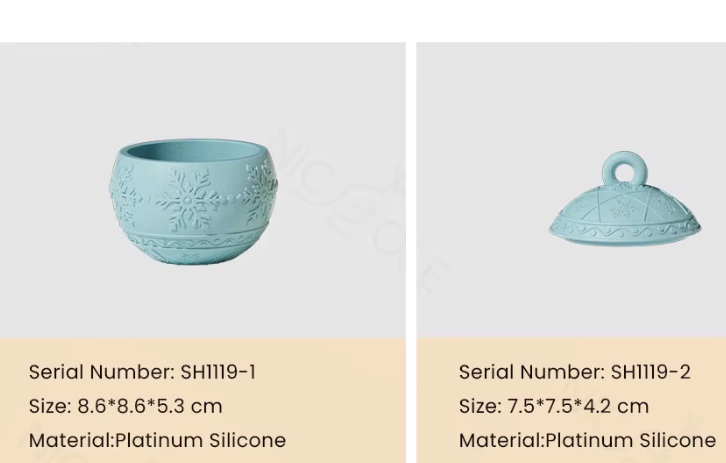 Christmas Ball Candle Jar Mold for Jesmonite Art | Mould - Resinarthub