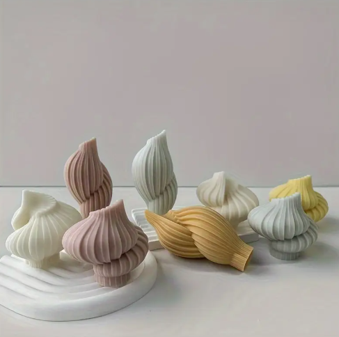 Sea Shell and Spiral Geometric Pattern Silicone Mold for Candle Making | Mould - Resinarthub