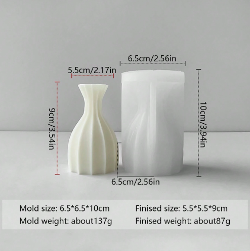 Wave Shaped Candle Holder Silicone Molds for Jesmonite Art(5 Variants) | - Resinarthub