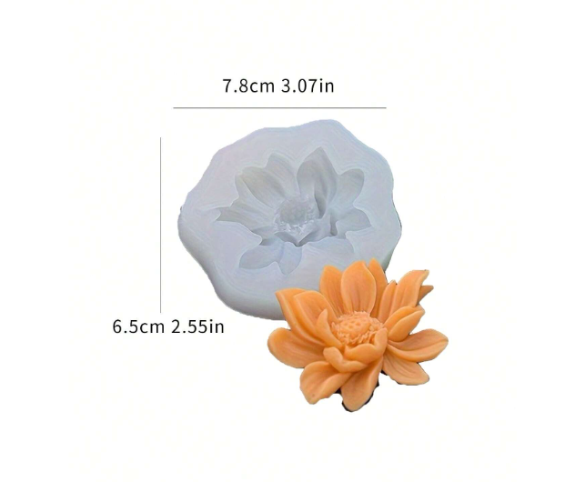 Lotus Flower Candle Decoration Mold | Mould - Resinarthub
